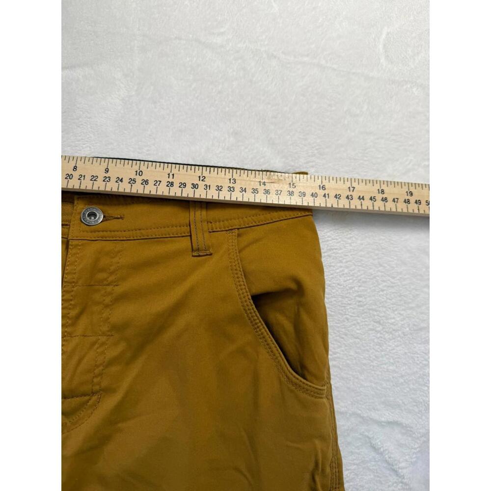 prAna Stretch Zion Cargo Pants Mens 30x29 Belted Mustard Hiking Cargo Gorpcore - Picture 4 of 5